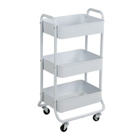 Metal Frame Laundry Basket Sorter, Arctic White, 3 - Tier, Easy - Rolling, for Adults & Children